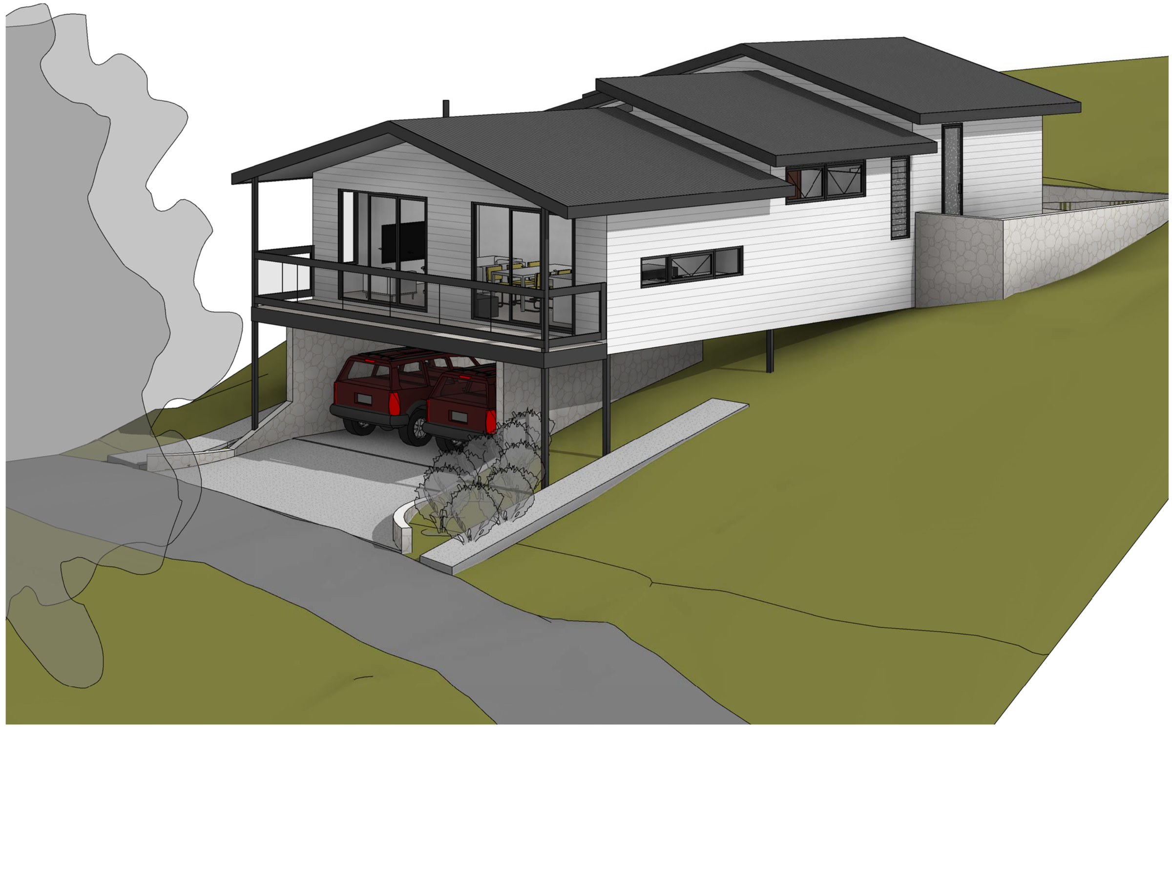 Blackheath split-level house — New dwelling, Blackheath