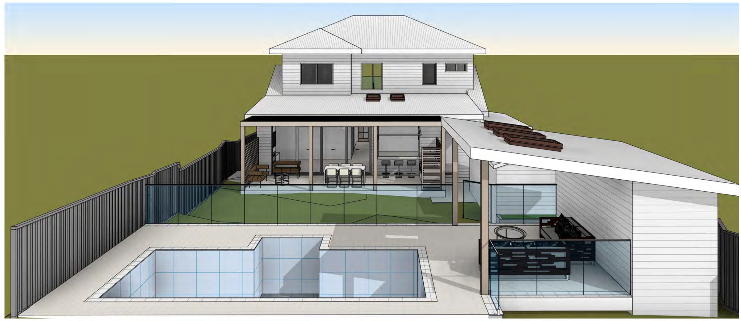 Gymea alfresco and pool bathroom — image 4