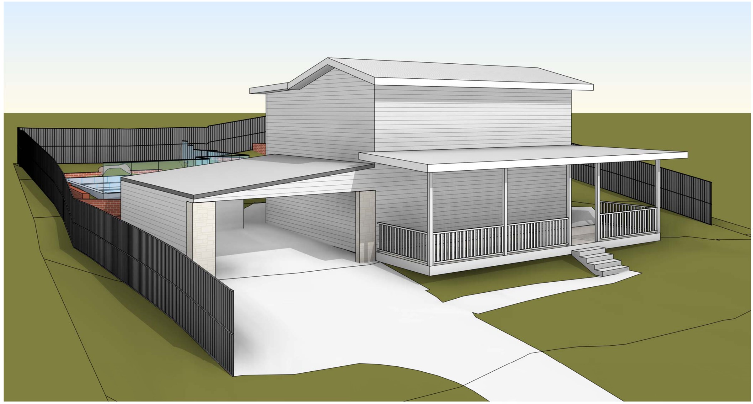 Port Hacking pool and terrace — Alterations & additions, Port Hacking