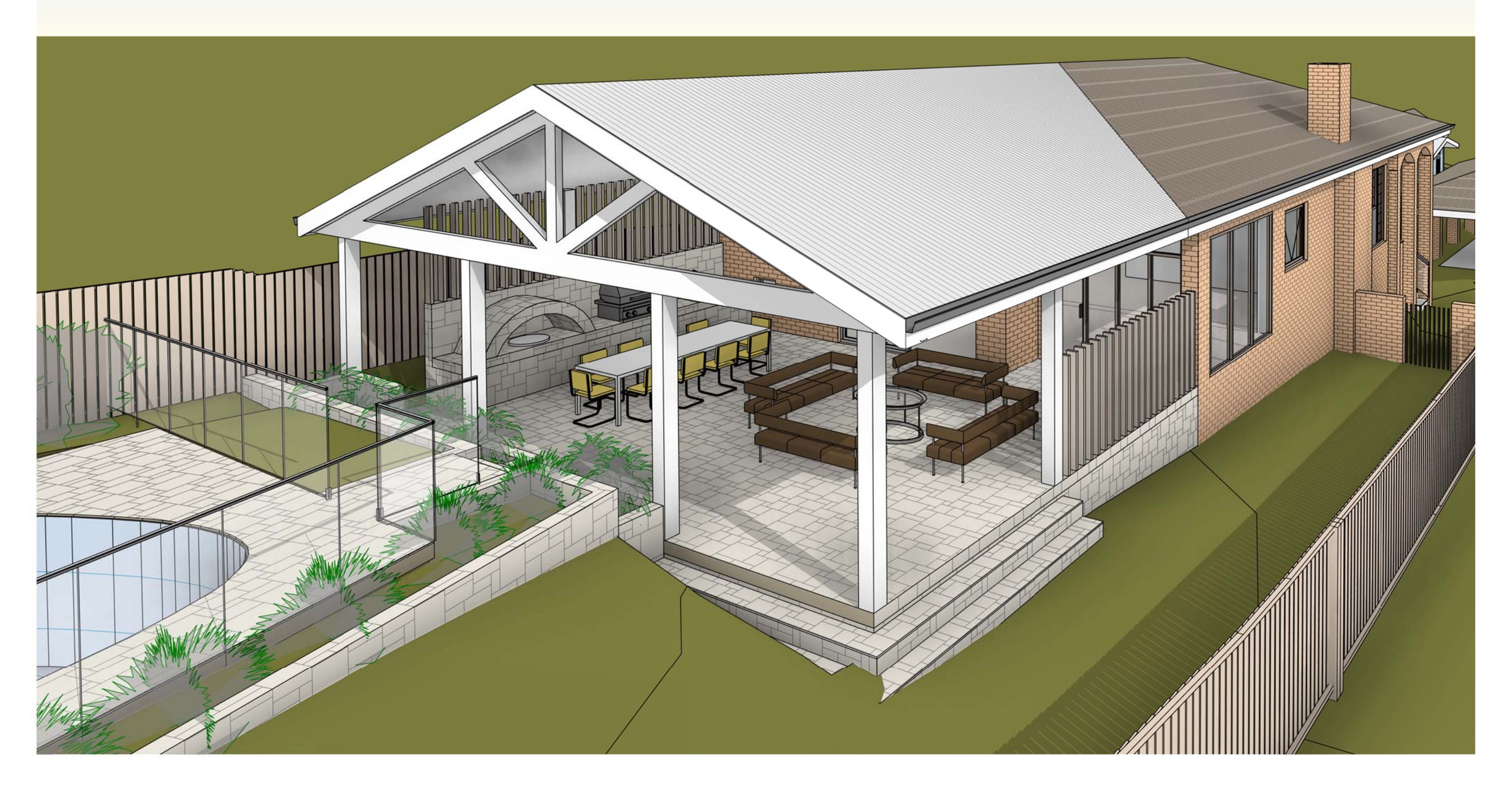 Sylvania cabana and alfresco — Alterations & additions, Sylvania